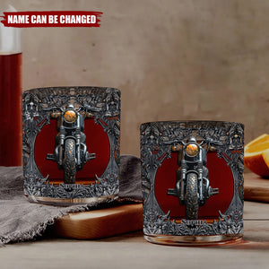 Biker Whiskey - Personalized Whiskey Glass