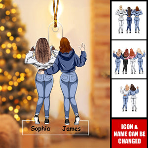 You Need A Friend, I'll Just Be Me - Personalized Acrylic Christmas Ornament