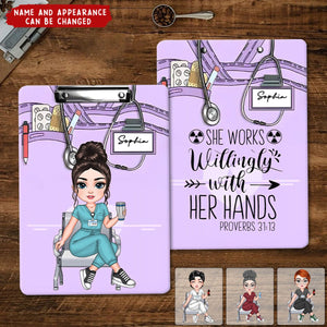 Nurse Scrub Life- Personalized Custom Clipboard - Nurse's Day, Appreciation Gift For Nurse