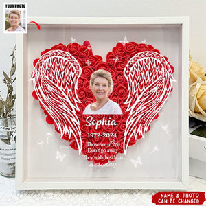 Love Don't Go Away - Personality Flower Shadow Box - Gift For Loss Memorial Gift