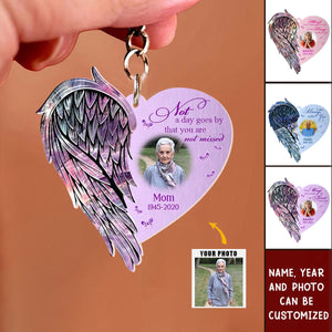 Not A Day Goes By That You Are Not Missed - Personalized Memorial Acrylic Keychain