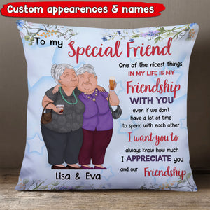 Beties - Old Friend How Much I Appreciate You - Personalized Pillow
