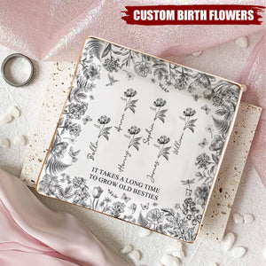 If Besties Were Flowers I'd Pick You - Personalized Jewelry Dish