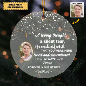 Memorial Gift loved And Remembered Always Circle Ornament
