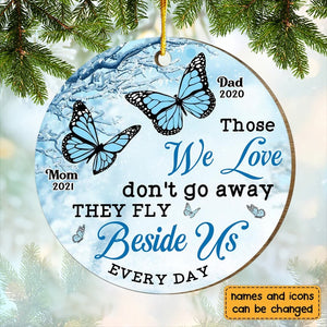 Memorial Butterflies Gift Those We Love Circle Ornament