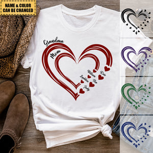 Mom's Grandma's Sweethearts - Gift For Mother, Grandmother - Personalized T-shirt