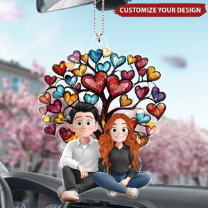 Couple Sitting Together - Personalized Acrylic Ornament