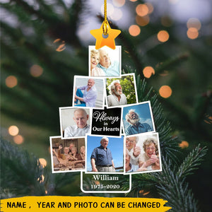 Photo Memorial Tree Christmas Ornament