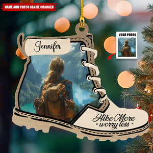 Personalized The Mountains Are Calling Customizable Wood Ornament For Christmas And Hiking Lovers