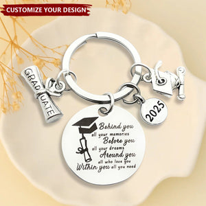 Graduation 2025 - Personalized Graduation Keychain, Gift For Your Family, Friends