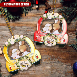 Just Married Personalized Christmas Ornaments, Weeding Gifts, Gift For Couple