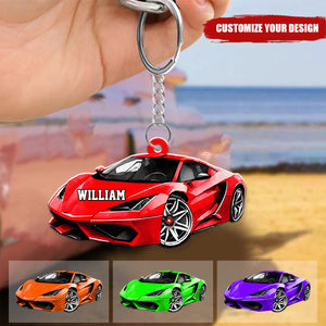 Gift For Car Lover, Personalized Keychain