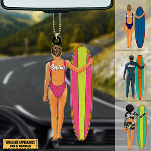 Personalized Surfing Ornament, Gifts For Surfers, Sport Gifts For Surfing Lover