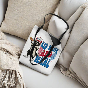 4th Of July Funny Feral USA Hotdog Raccoon Personalized Tote Bag