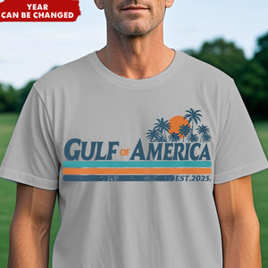 American Flag Gulf Mexico Gulf Of USA America Est 2025 Personalized T-Shirt