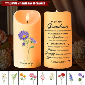 Love Is The Flower You’ve Got To Let Grow - Personalized LED Candle