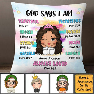 Gift For Granddaughter Grandson Daughter Son God Says Bible Verses Pillow
