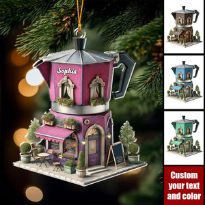Custom Name Barista Ornament, Bartender Christmas Gift