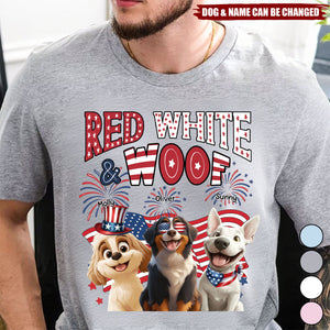 Red White Woof - Personalized Shirt