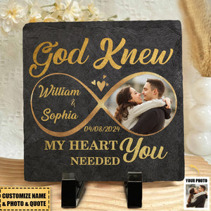 Custom Photo All Of Me Loves All Of You - Couple Personalized Square Shaped Stone With Stand - Gift For Husband Wife, Anniversary