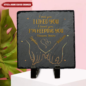 My Heart Is Perfect Because You Are Inside - Couple Personalized Square Shaped Stone With Stand