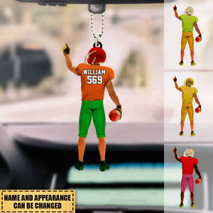 Football Ornament, with custom Name, Number & Appearance, American Football Gift, Gifts For American Football Players, Sport Gifts For Son, Football Lover Gifts