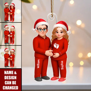 Expecting Parents Christmas Pregnancy Baby Arriving - Personalized Acrylic Ornament
