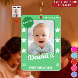 First Christmas, Celebrate With Snowflakes And Stars, Personalized Ornament
