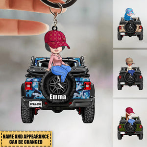 Off-Road Girl Personalized Acrylic Keychain
