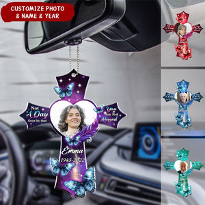 Not A Day Goes By That - Personalized Acrylic Car Ornament, Remembrance Gift, Sympathy Gift