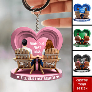 Together Since Couple 3D Effect Personalized Acrylic Keychain