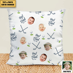 Best Dad By Par - Personalized Photo Pillow