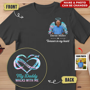 We Only Part To Meet Again - Memorial Personalized Photo Back And Front Printed Unisex T-shirt