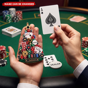 Personalized Poker Acrylic Ornament - Gift For Poker Lover