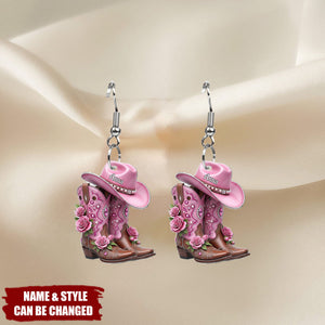 Cowgirl Boots - Personalized Cowgirl Earrings