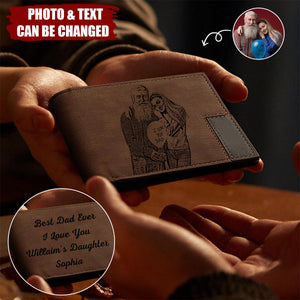 Custom Photo Engraved Personalized Wallets, Gifts For Men