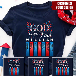 God Says I Am - Personalized Unisex T-shirt