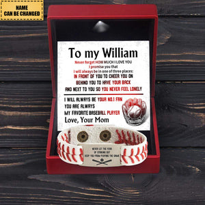 Personalized Baseball Bracelet - Baseball - To My Son - From Dad - How Much I Love You