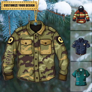 Job Uniform - Personalized Custom Shaped Christmas Ornament