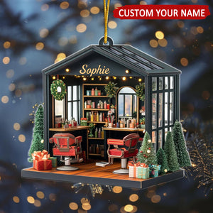 My Hair Salon Personalized Christmas Ornament, Hair Stylist Xmas Gifts