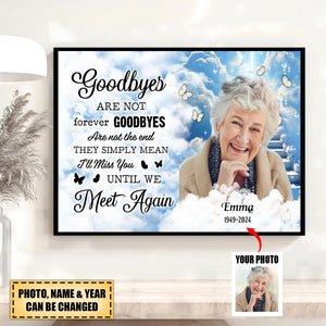 Personalized Memorial Poem Until We Meet Again Poster