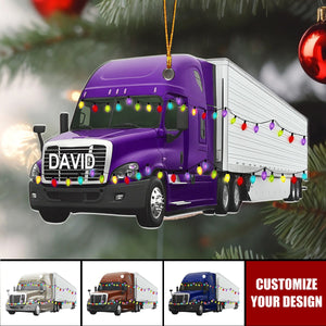 Personalized Truck Christmas Ornament Truck Driver Christmas Truck Ornament Christmas Gift For Driver Tree Hanging Decor