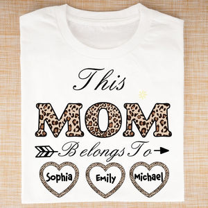 Personalized T-shirt Customized This Grandma Mom Belongs To Shirts