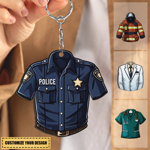 Job Uniform - Personalized Custom Shaped Keychain