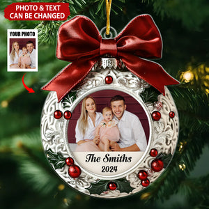 Pearl Fruit Custom Photo Christmas Ornament, Family Gift