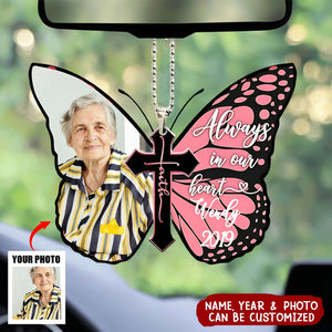 Always In Our Heart Memorial Gift Your Family Car Hanging Personalized Ornament