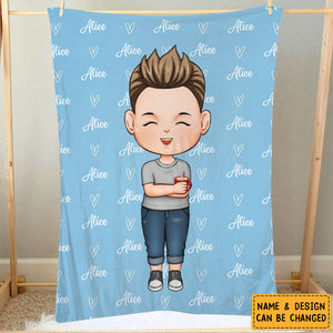 Colorful Lovely Lettering - Personalized Blanket