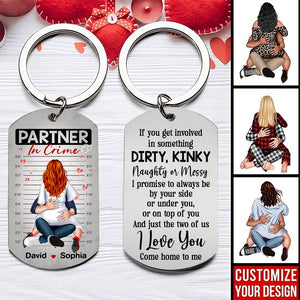Personalized Gifts For Couple Stainless Steel Engraved Keychain Come Home To Me