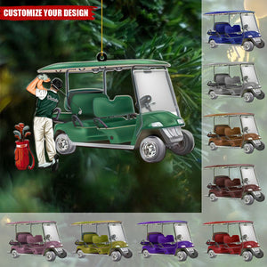 Personalized Christmas Ornament - Playing Golf - Gift For Golf Lovers