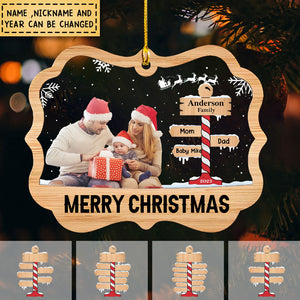 The Family Ornament - Personalized Photo Acrylic Ornament